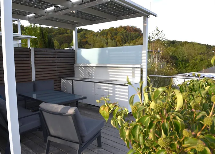 شقة Stadtnest - Dachterrassenappartement *